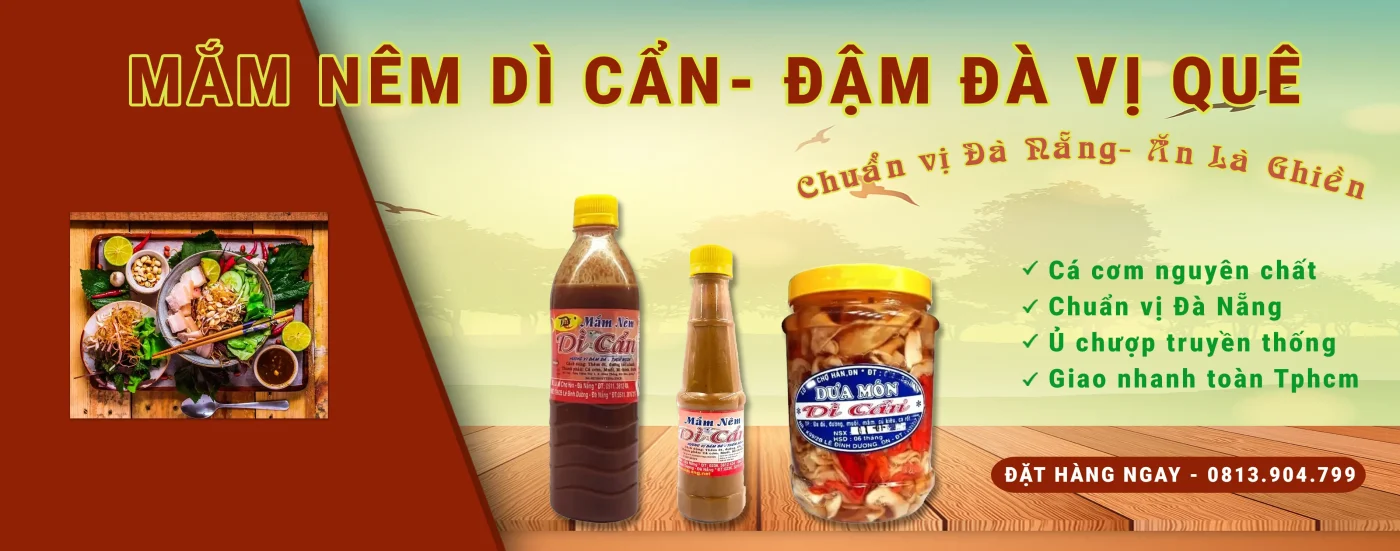 Banner mắm nêm Dì Cẩn